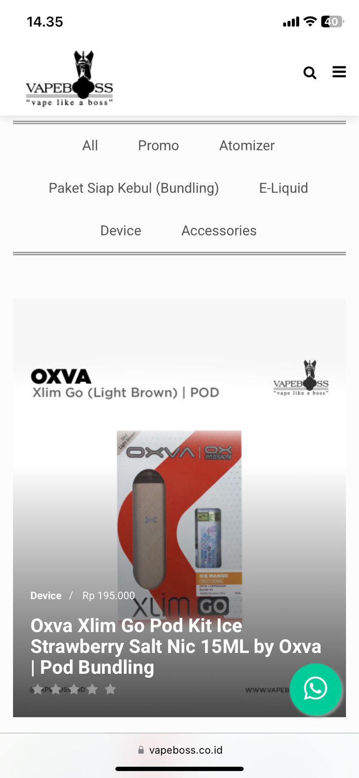 Produk Marketplace Vapeboss