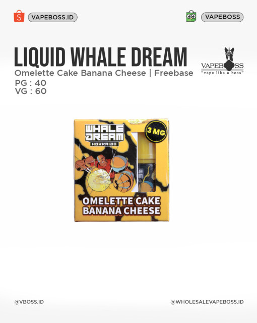 Whale Dream Omelette Cake Banana Cheese 60ml by JVS x Shandy PRD | Liquid Freebase