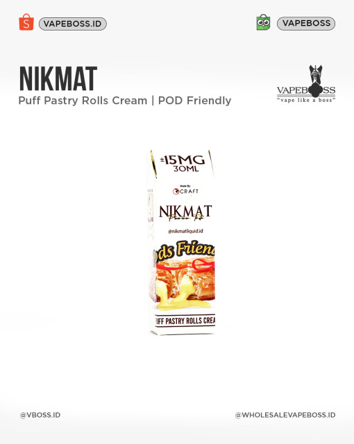 Nikmat V1 Puff Pastry Rolls Cream 30ml by Rcraft x Vapesaby