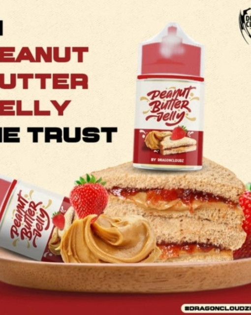 Peanut Butter Jelly Strawberry 60ml by Dragon Cloudz | Liquid Freebase