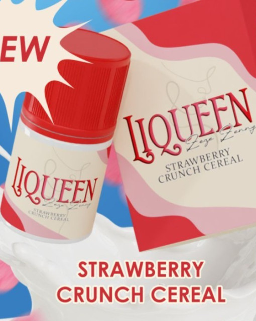 Liqueen V3 Strawberry Crunch Cereal 60ml by GOW Project x Zeze Zenny | Liquid Freebase